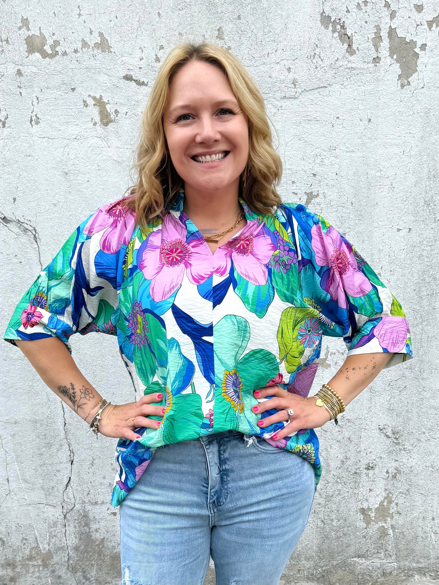 Floral Impression Blouse {S-L} - KaraMarie