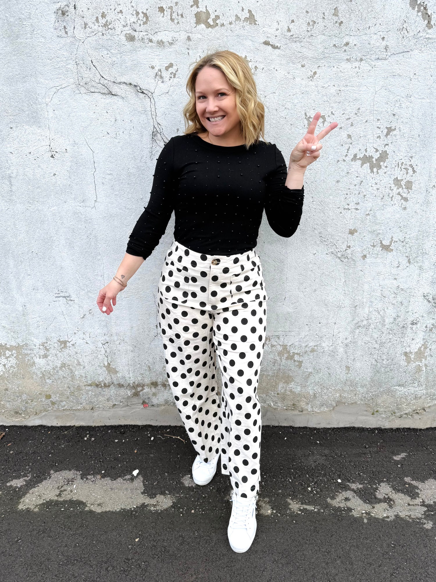 Playful Polka Wide-Leg Pants {S-2X}