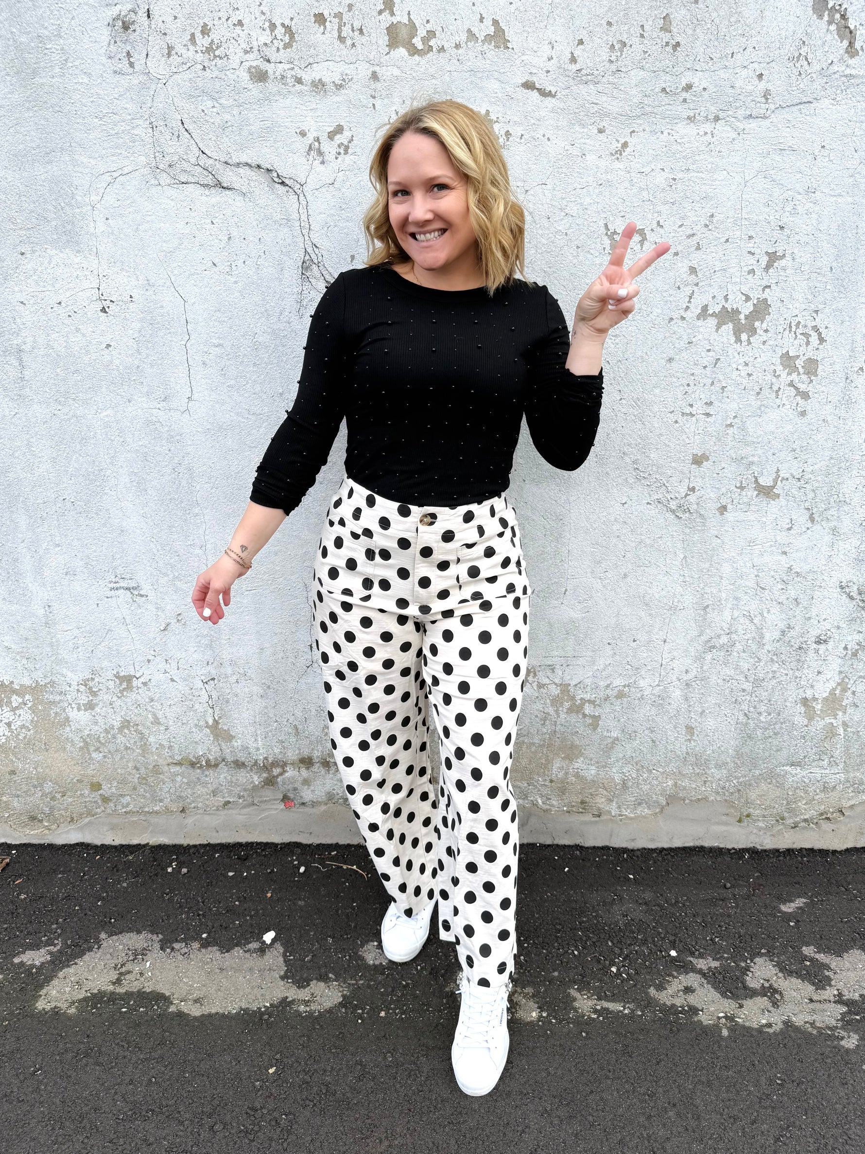 Playful Polka Wide-Leg Pants {S-2X} - KaraMarie