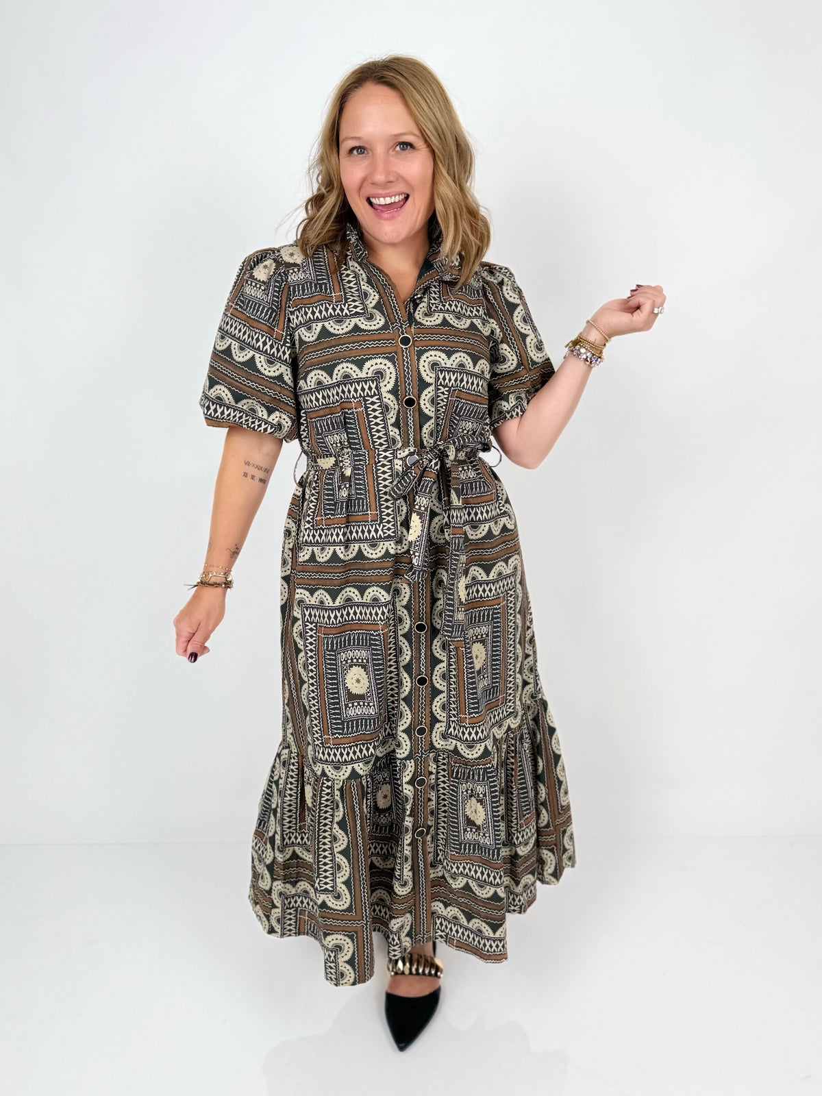 Picture Perfect Print Dress {S-L} - KaraMarie