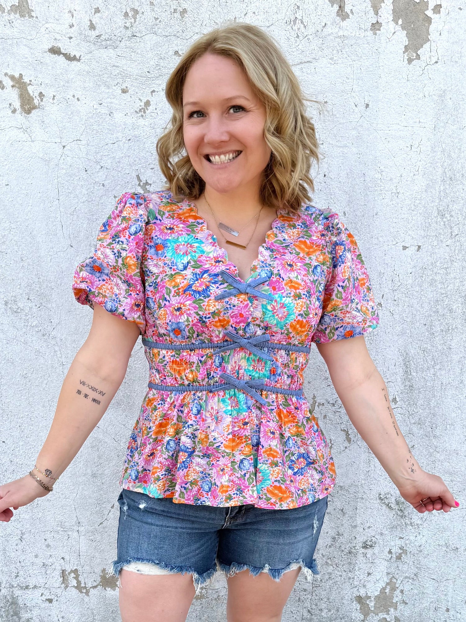 Floral Daydream Smocked Blouse {S-L} - KaraMarie