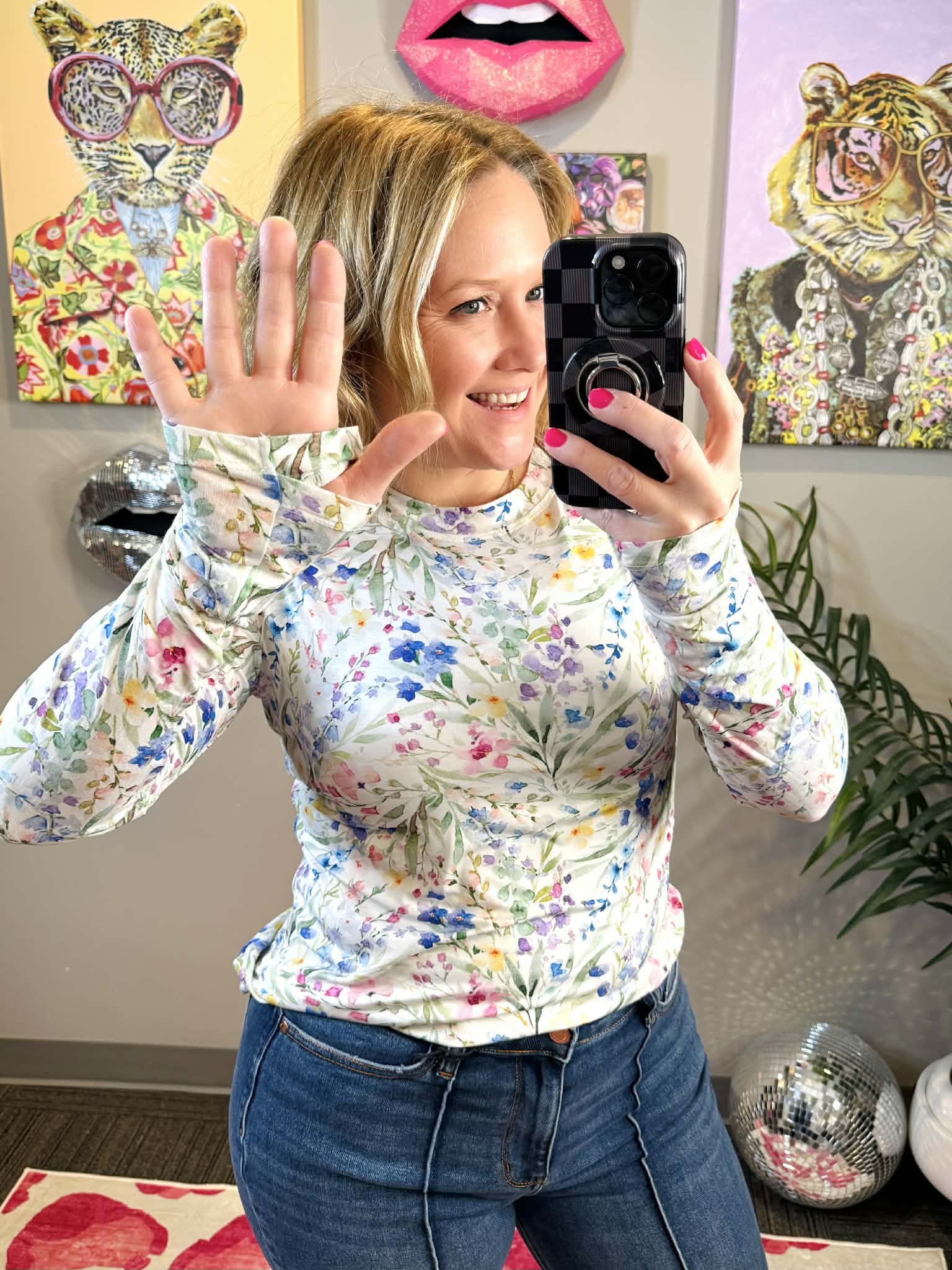 MM Blair Long Sleeve Top - Cottage Floral {XS-3X} - KaraMarie