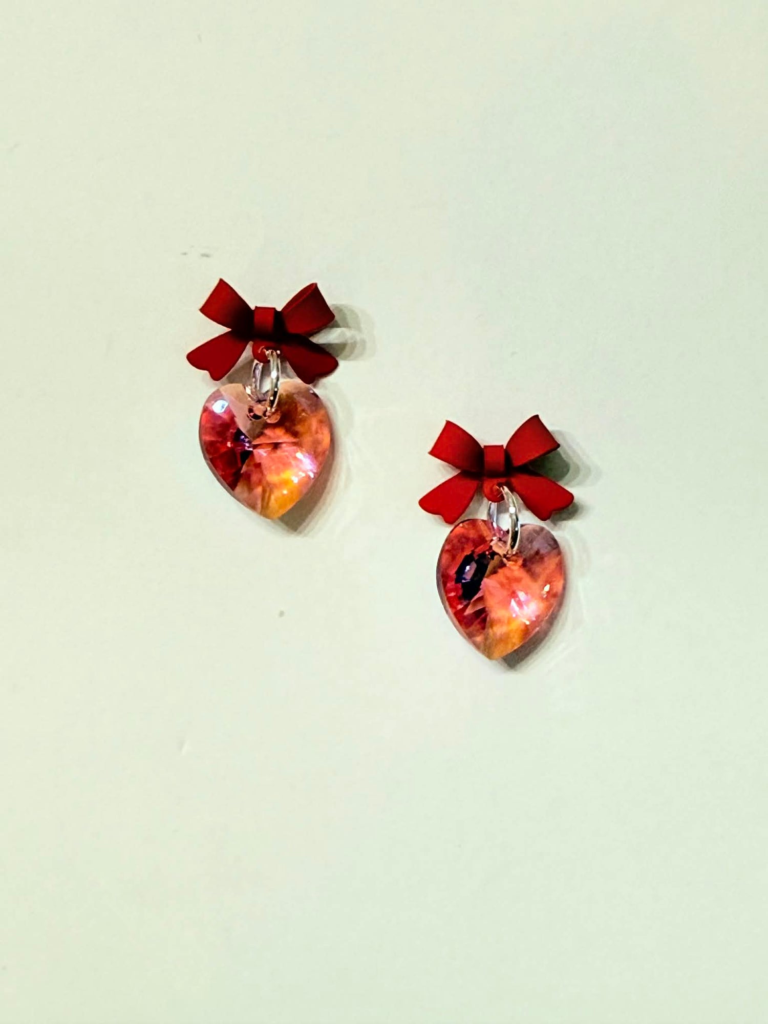 Bow Heart Earrings