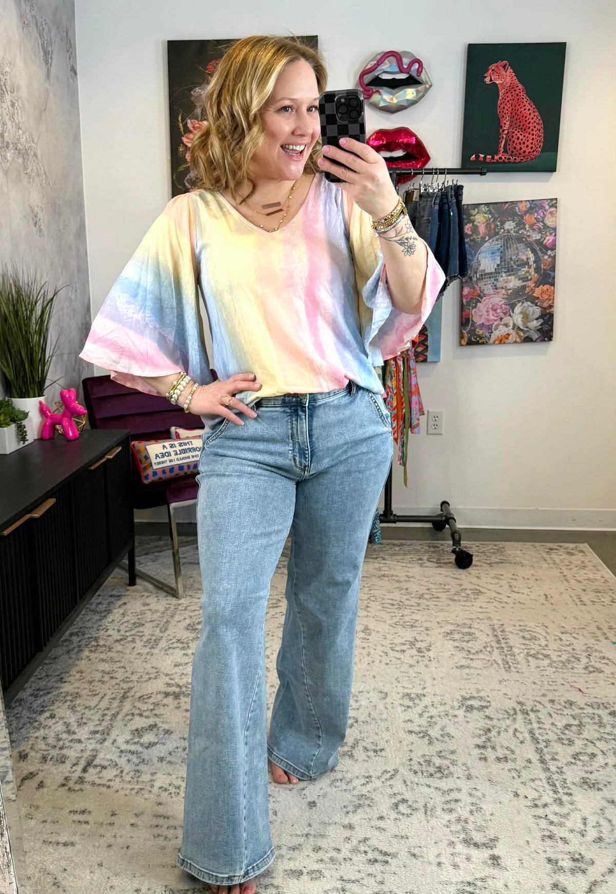 Rainbow Prism Top {S-3X} - KaraMarie