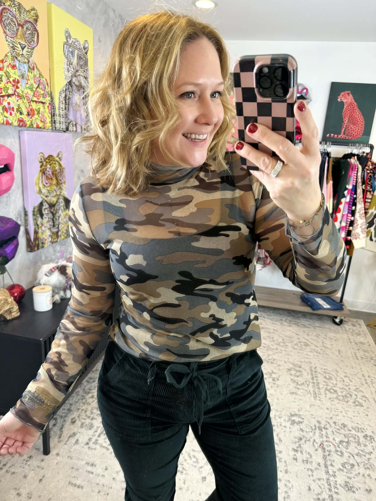 Camo Crush Mesh Top {S-3X} - KaraMarie