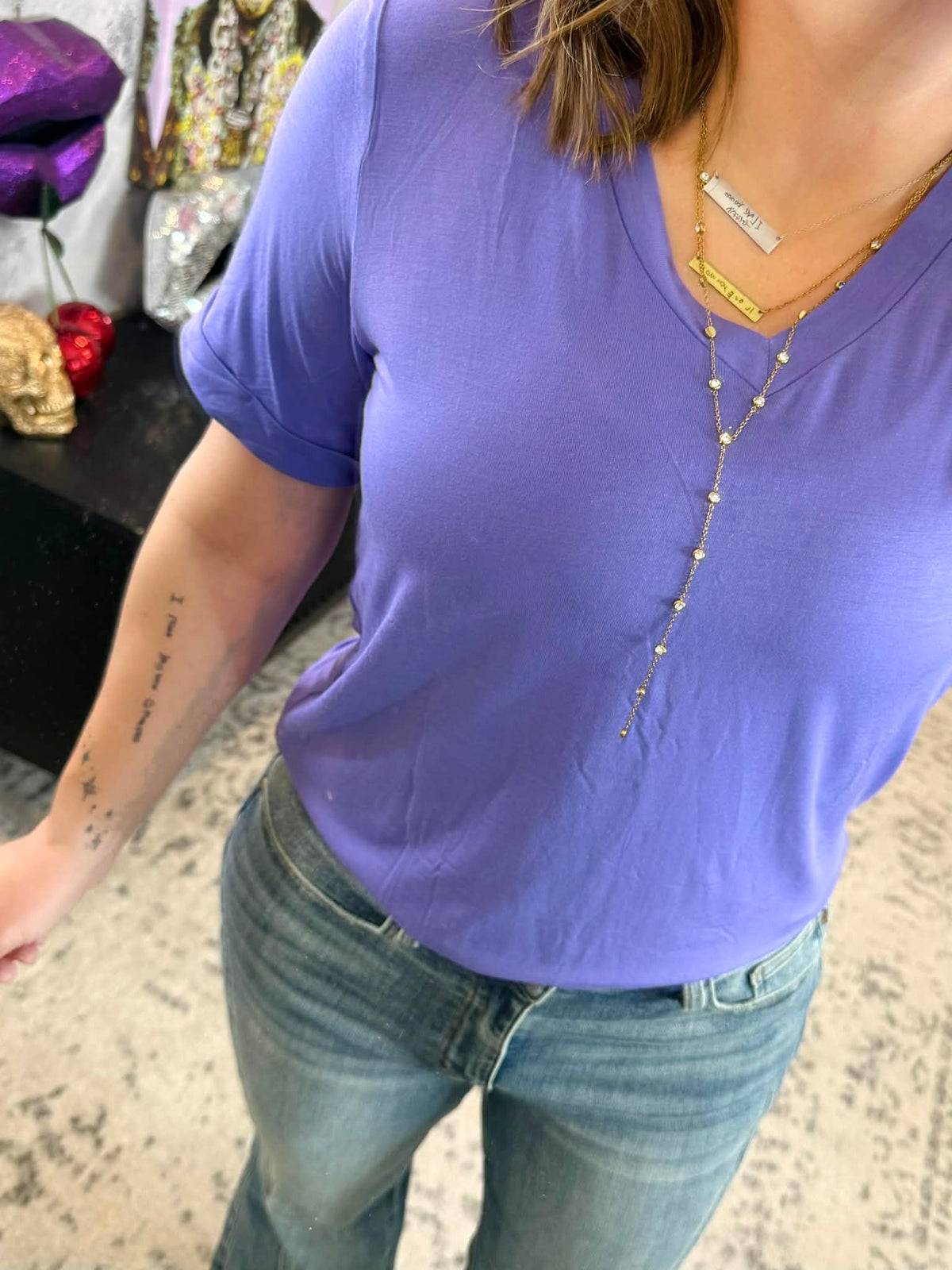 MM Sophie Tee - Periwinkle Purple {S-3X} - KaraMarie