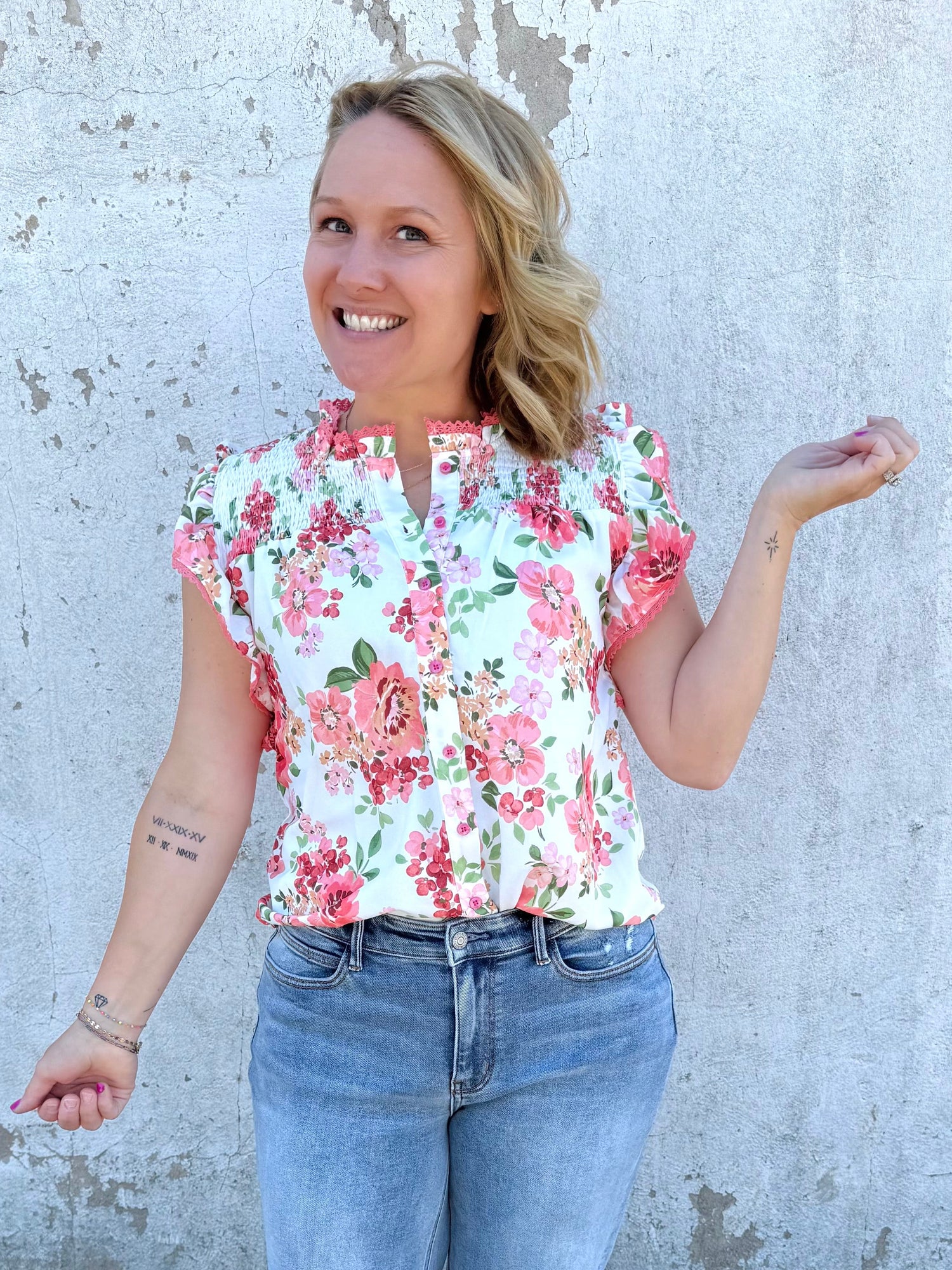 Sweet Blooms Blouse {S-3X} - KaraMarie