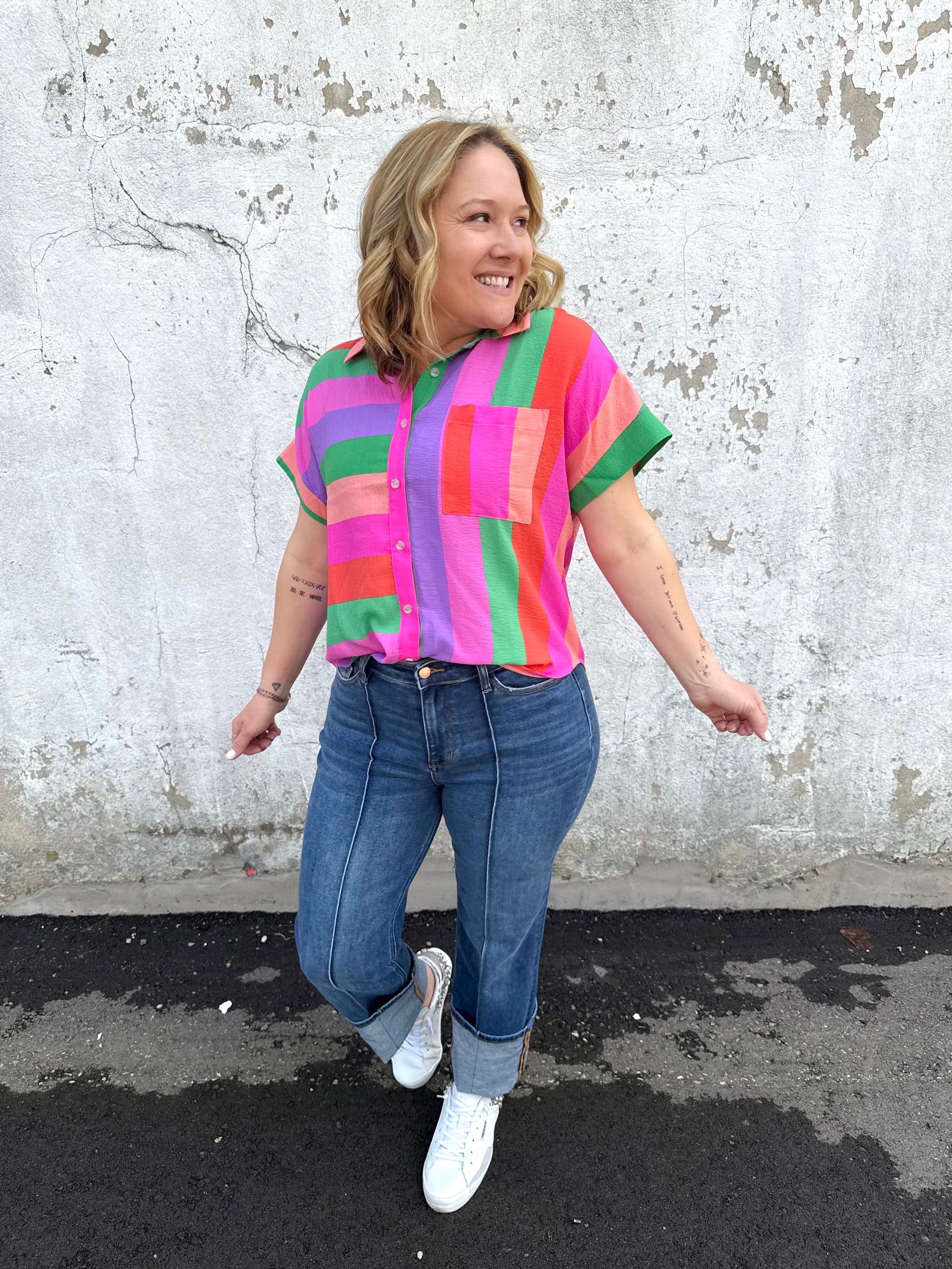 Linear Mood Top {S-2X} - KaraMarie