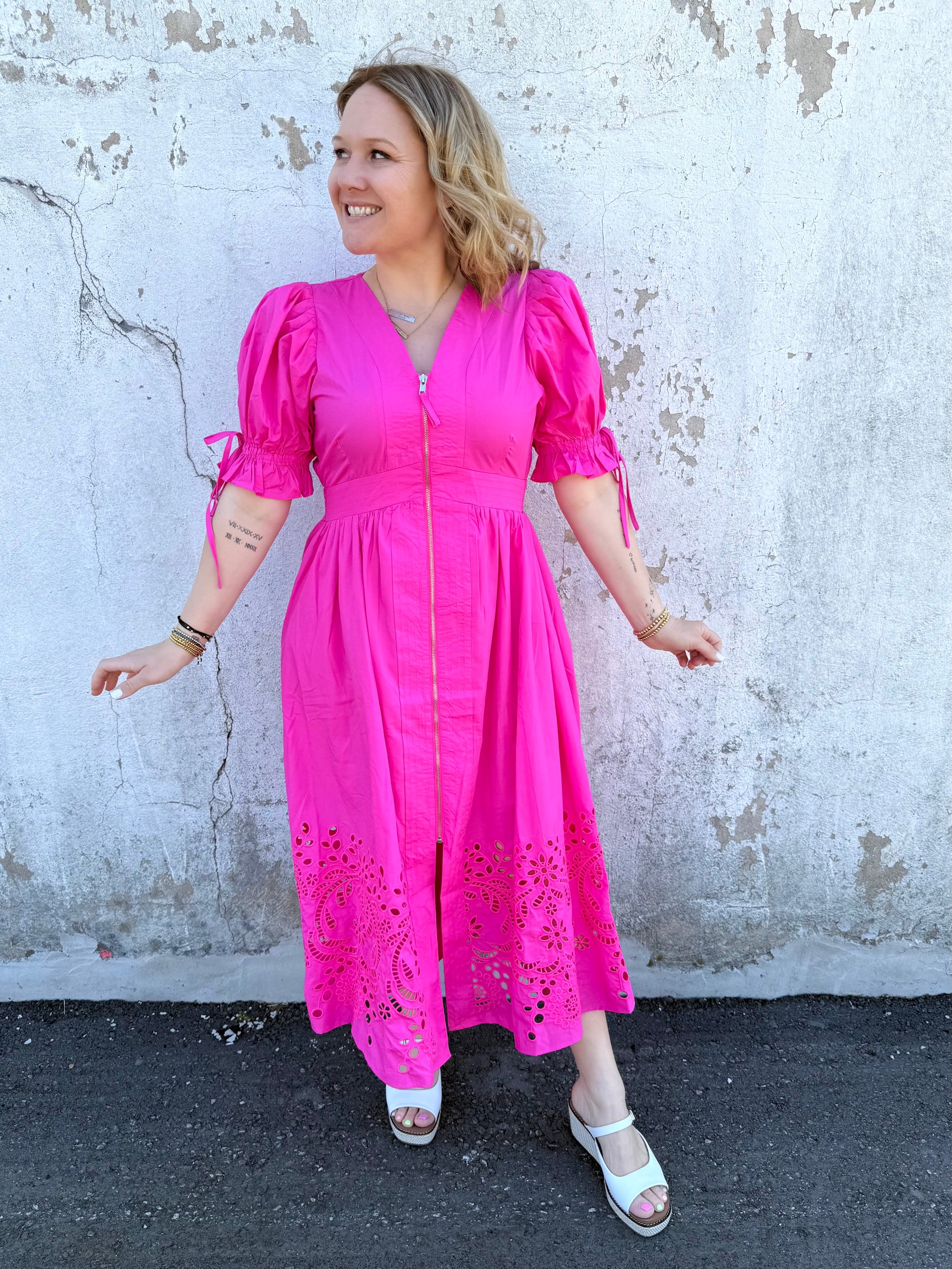 Hemline Charm Zippered Dress {S-L} - KaraMarie