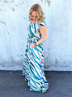 Slanted Symphony Dress in Teal {S-L} - KaraMarie