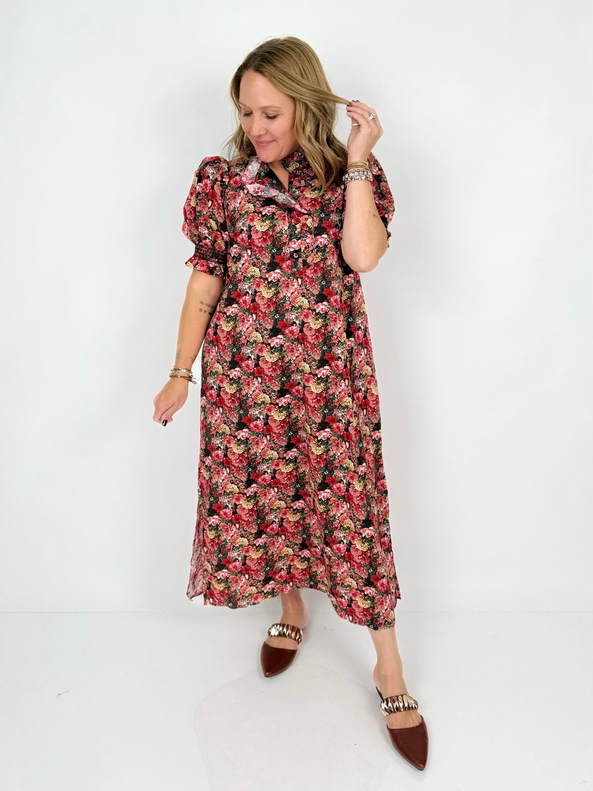 English Garden Button Dress {S-2X} - KaraMarie