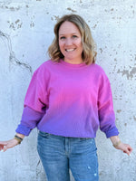 Moon Ryder Ombre Cozy Cord Sweatshirt - Pink/Purple {XS-2X} - KaraMarie