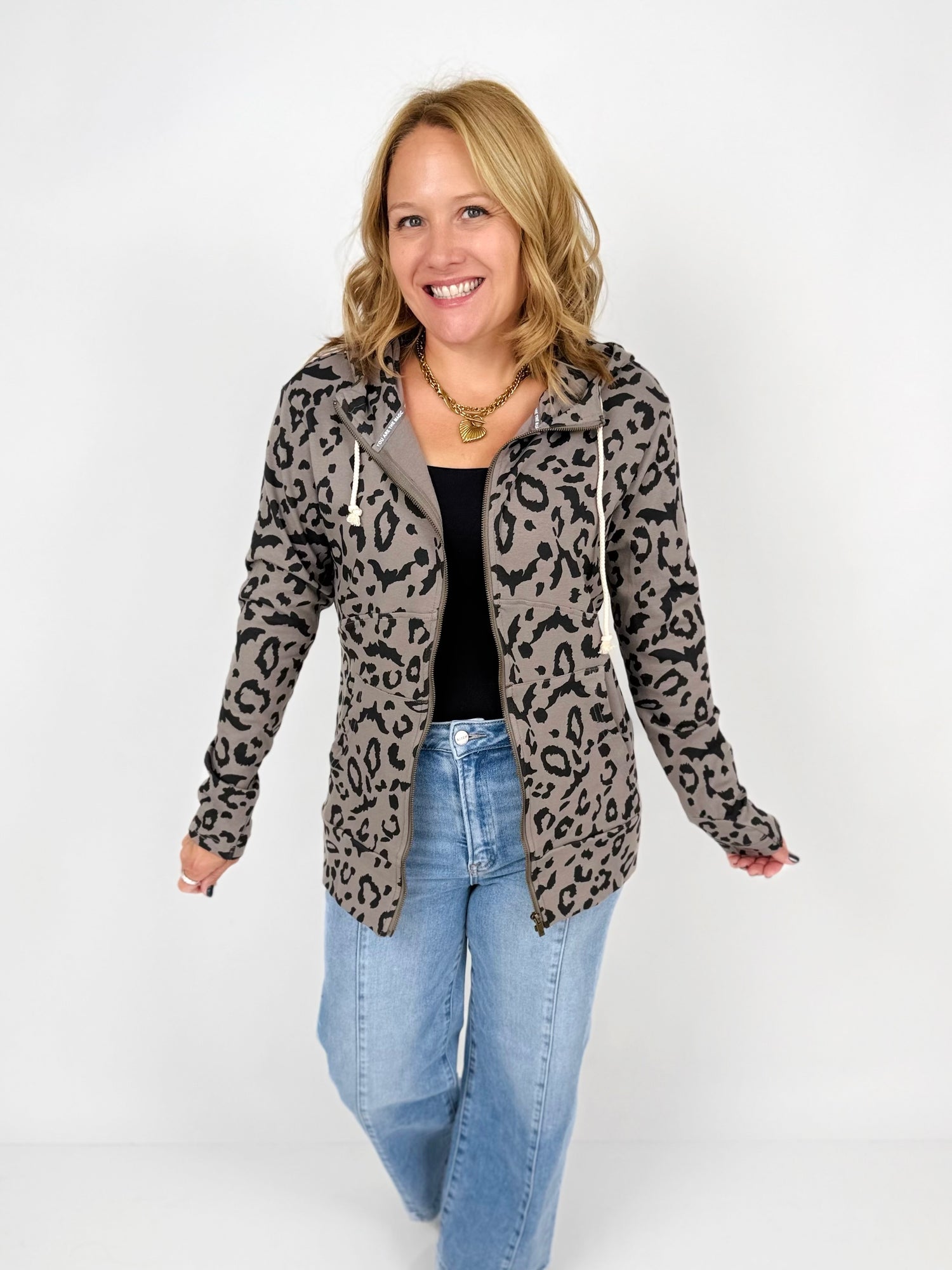 Ampersand FullZip Up Hoodie - Feline Batty {S-3X}