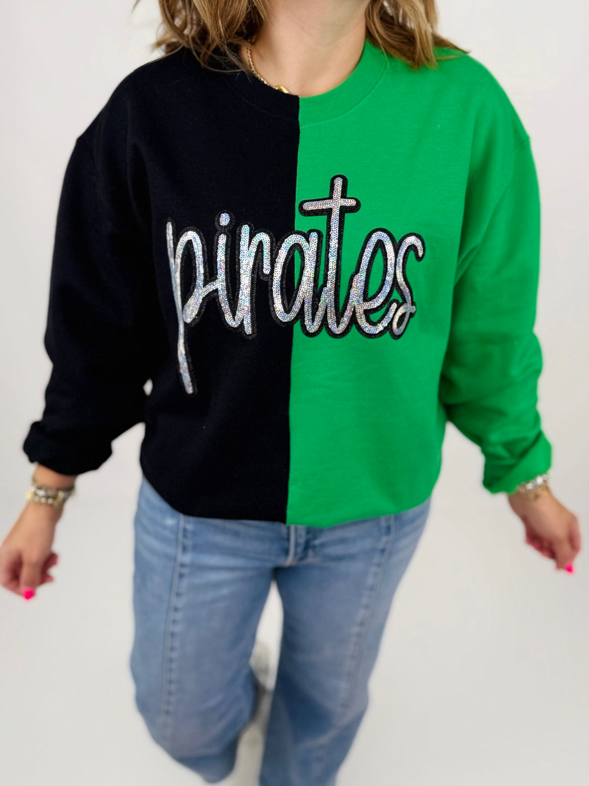PIRATES Sideline Spirit Sequin Sweatshirt {S-3X}