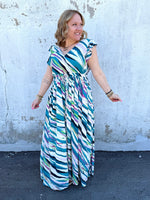 Slanted Symphony Dress in Teal {S-L} - KaraMarie
