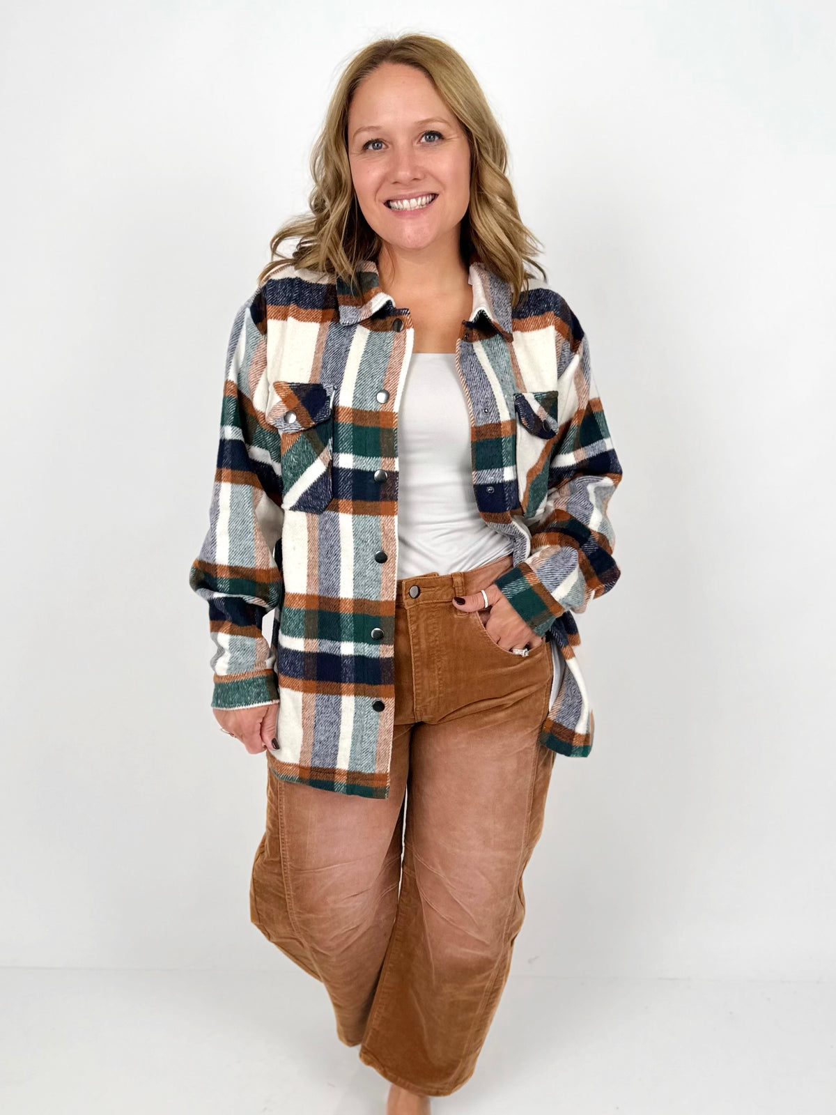 MM Norah Plaid Shacket - Harvest Plaid {S-3X} - KaraMarie