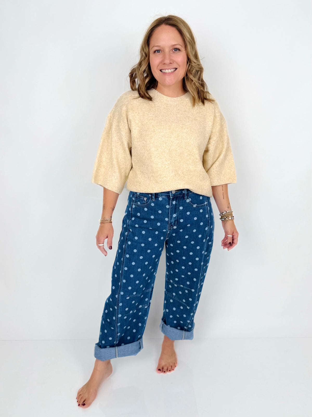 Blakeley Darling Dot Barrel Jeans {1-2X}