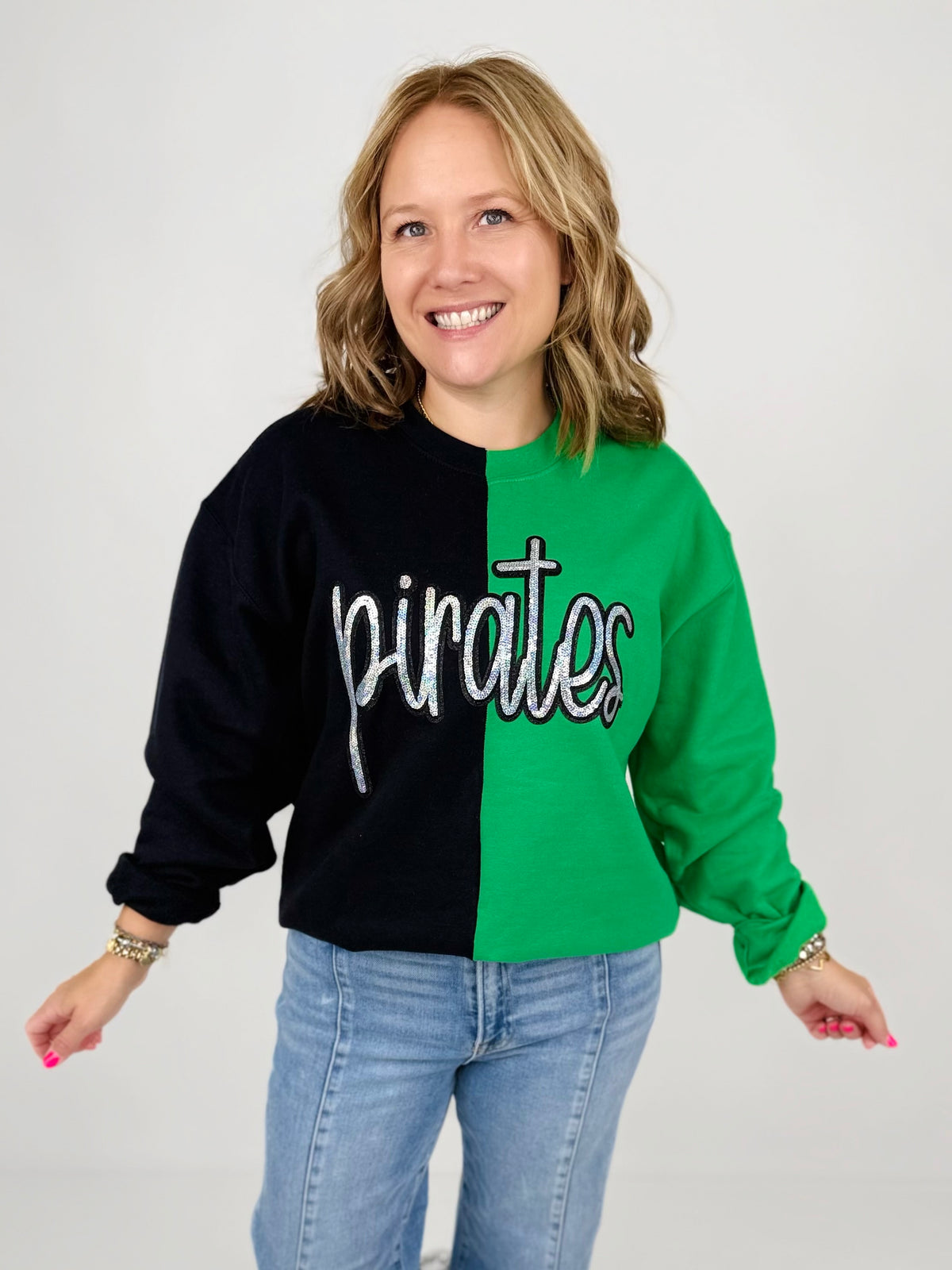 PIRATES Sideline Spirit Sequin Sweatshirt {S-3X}