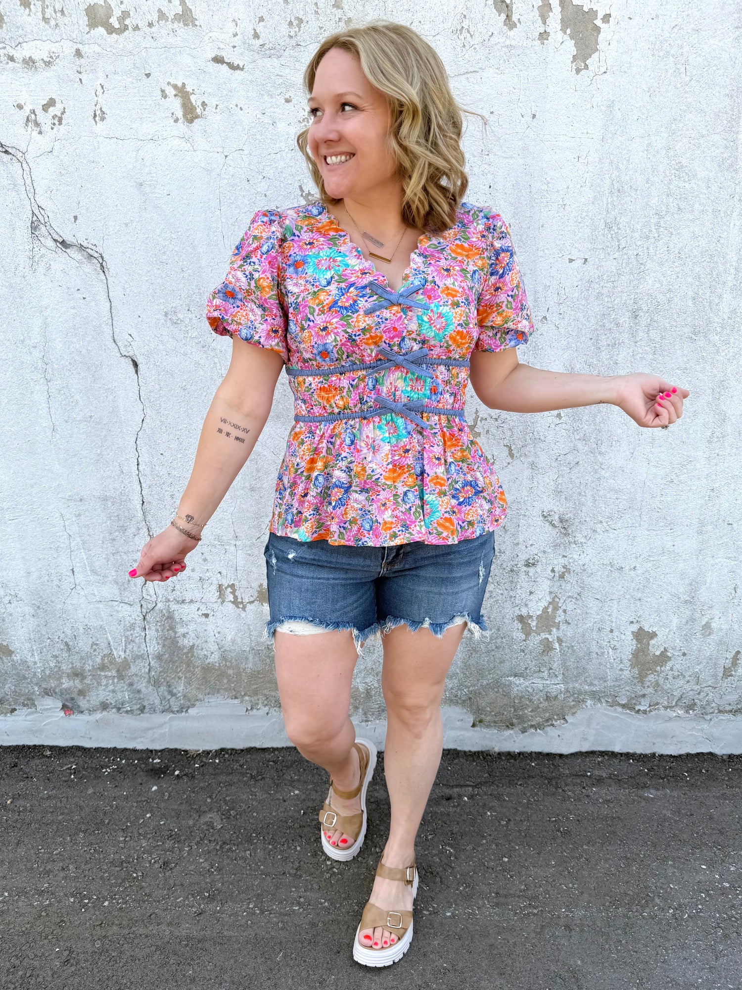 Floral Daydream Smocked Blouse {S-L} - KaraMarie