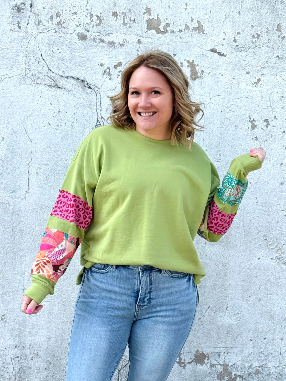 Mix Me Up Top - Green {S-3X} - KaraMarie