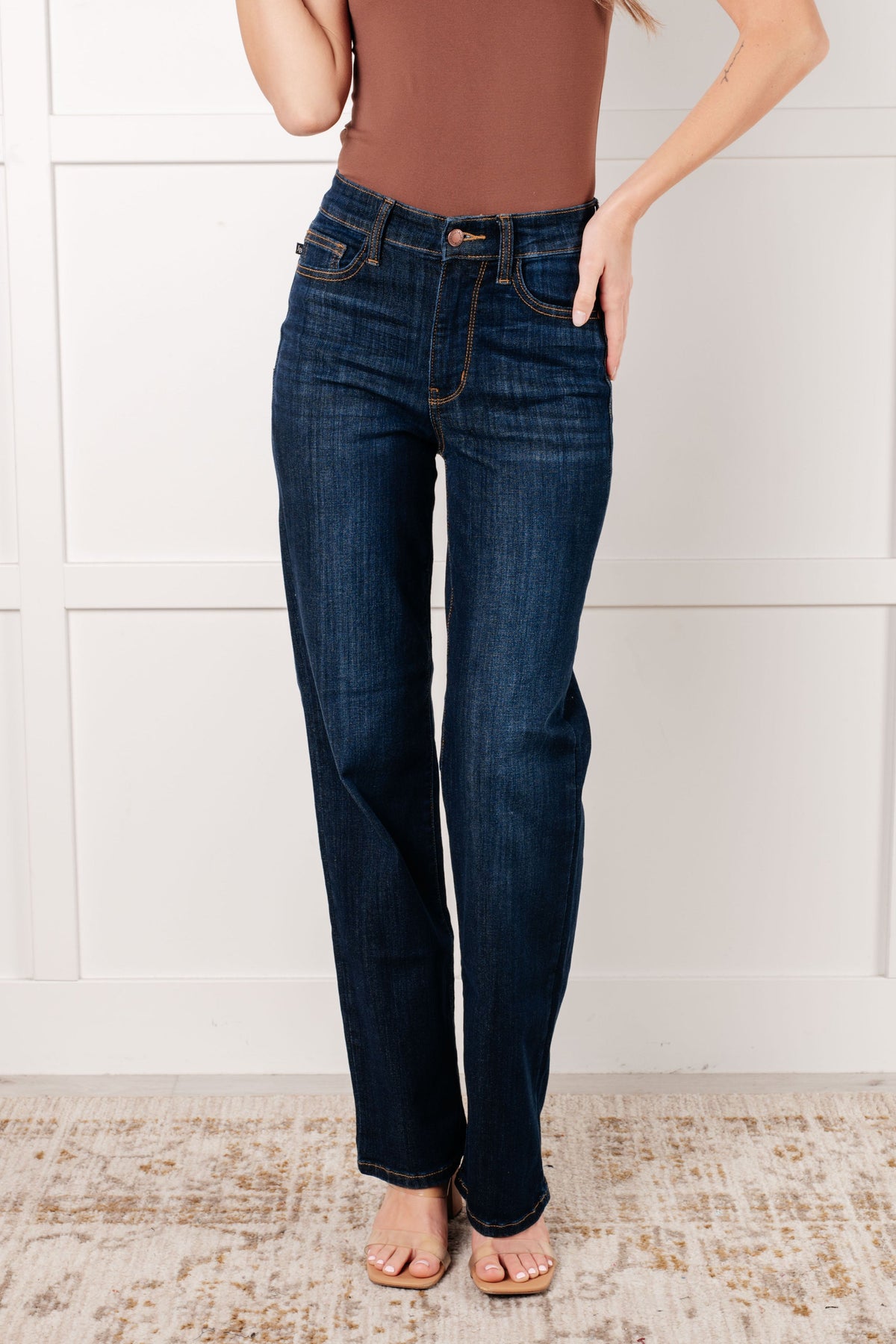 Alaina High Rise Classic Straight Jeans - KaraMarie