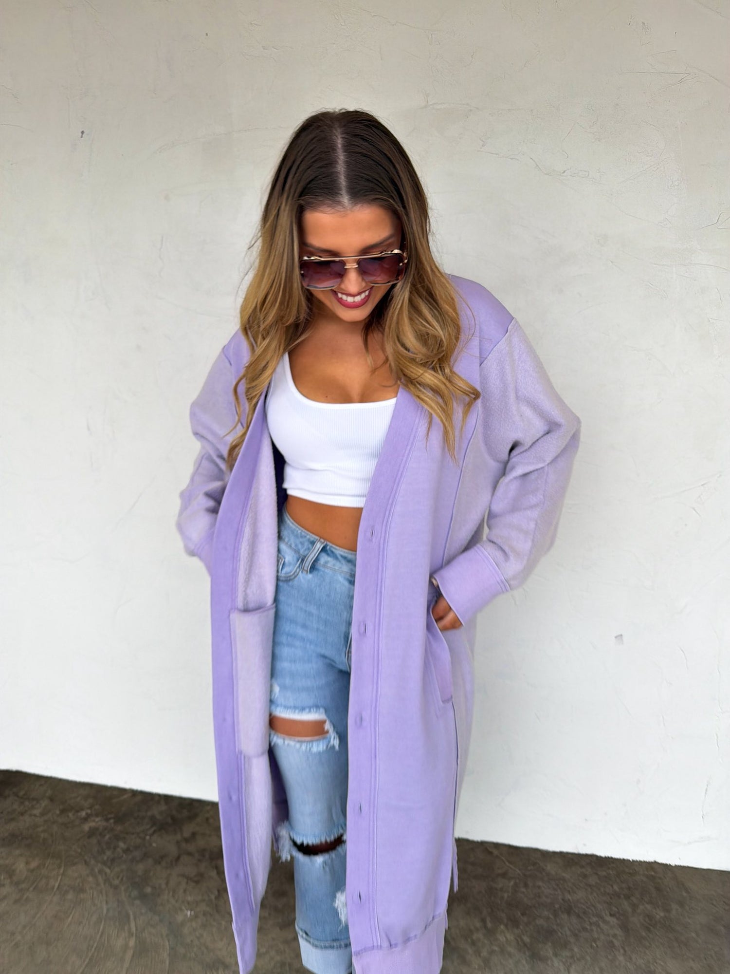 Blakeley Desi Sweatshirt Cardigan - Multiple Colors! {OS/PLUS}