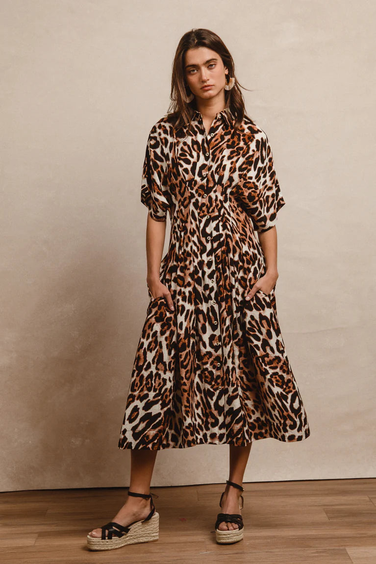 Pintuck Prowl Maxi Dress