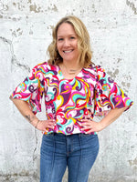 Give It A Swirl Top {S-2X} - KaraMarie