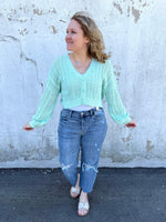 MM Callie Cropped Cardigan - Mint {XS-XL} - KaraMarie