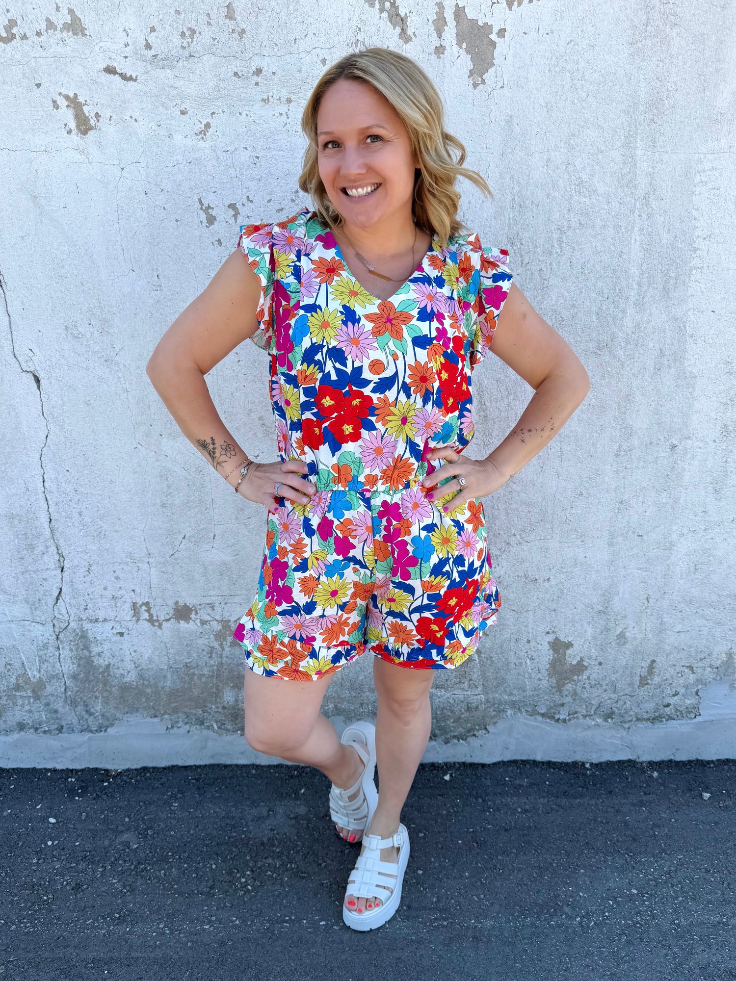 Flower Crush Romper {S-L}