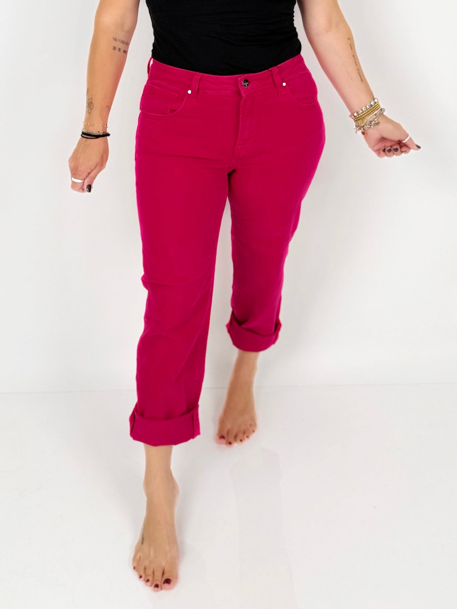 Risen Fuchsia Fusion Cuffed Pants {1-3X}