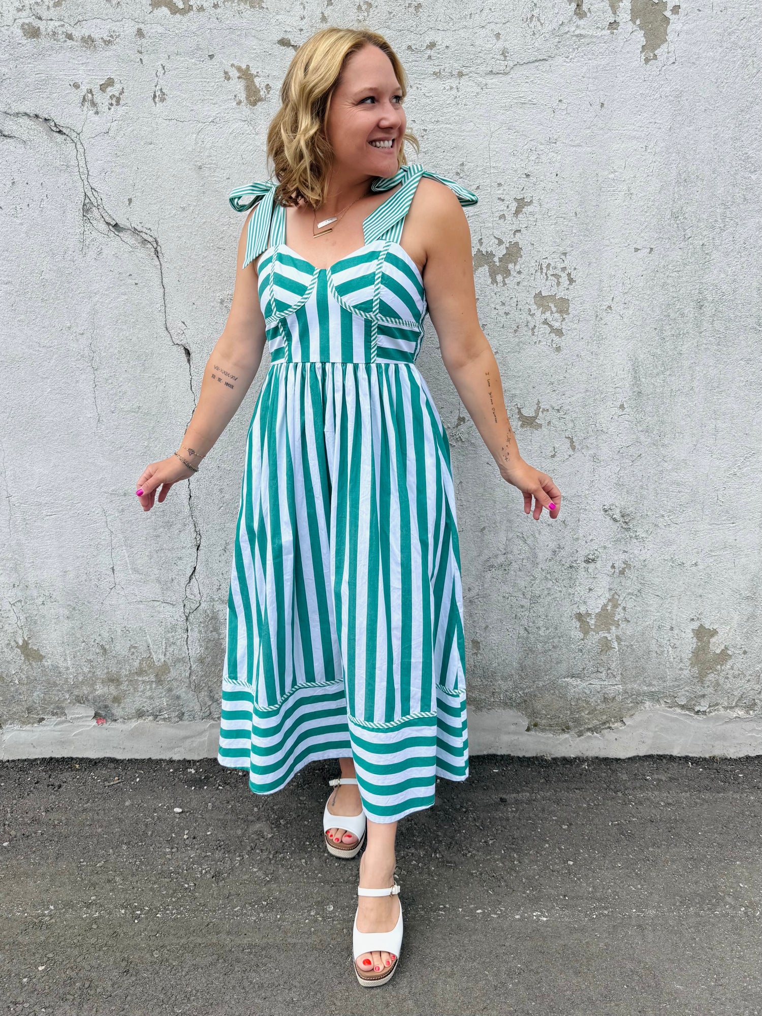 Fresh Field Striped Dress {S-L}