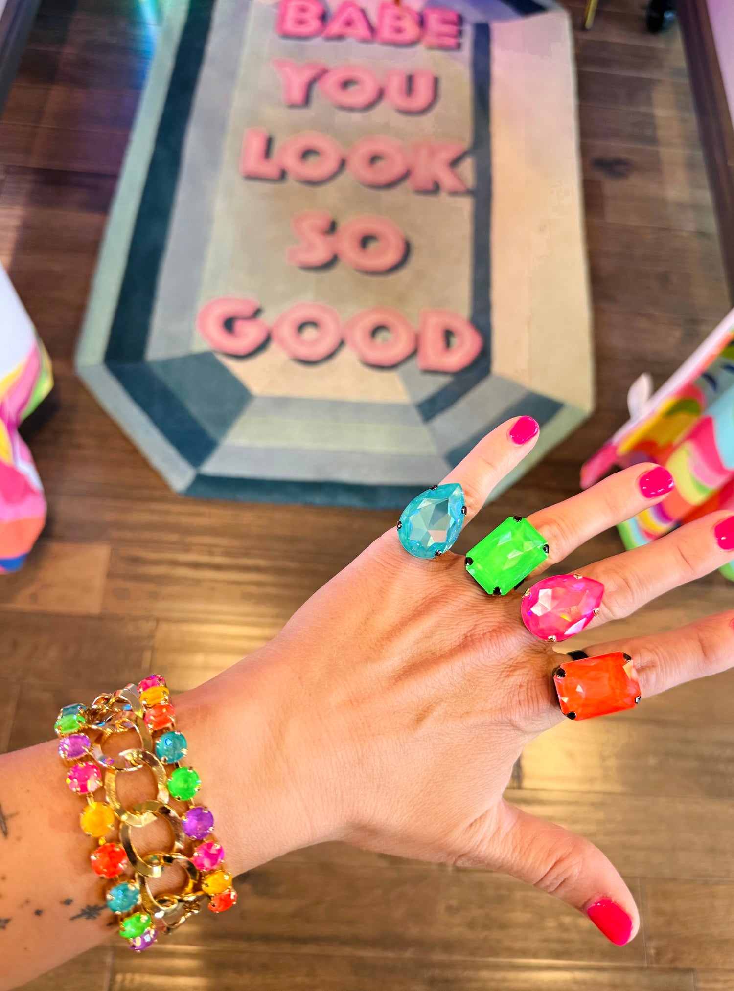 FriYAY Sparkle Drop :: Large Statement Ring :: Neon Lights {Multiple Colors!}
