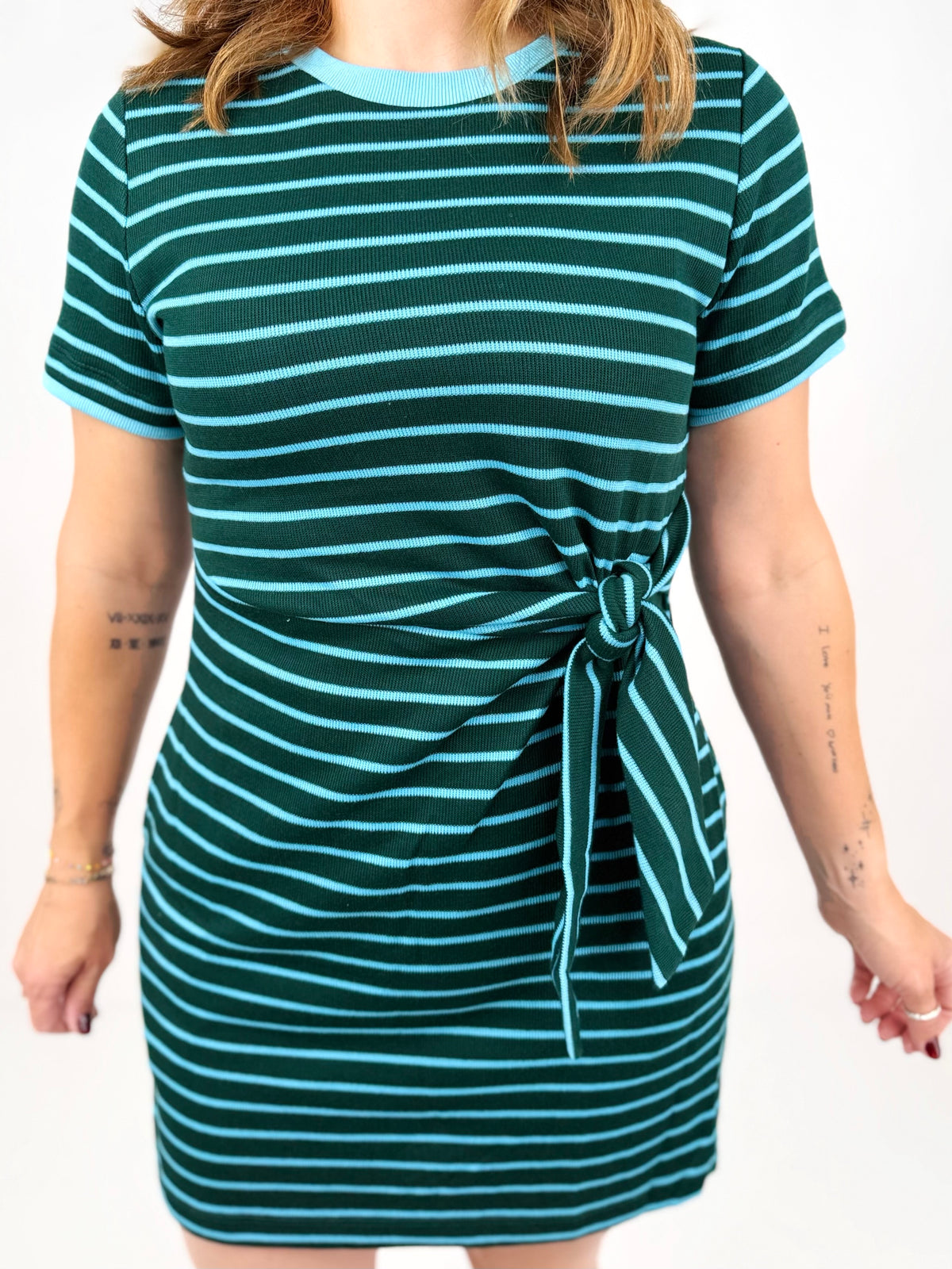 Effortless Stripes Tie-Waist Dress {S-L} - KaraMarie