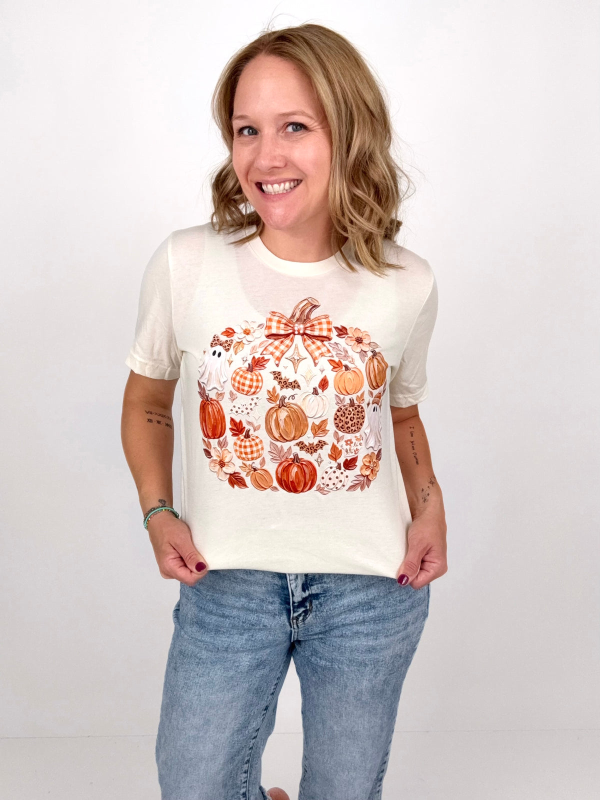 Pumpkin & Ghosts Graphic Tee {Custom Order!}