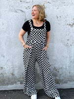 BLAKELEY CHECKERED KARLI BOHO OVERALLS - KaraMarie