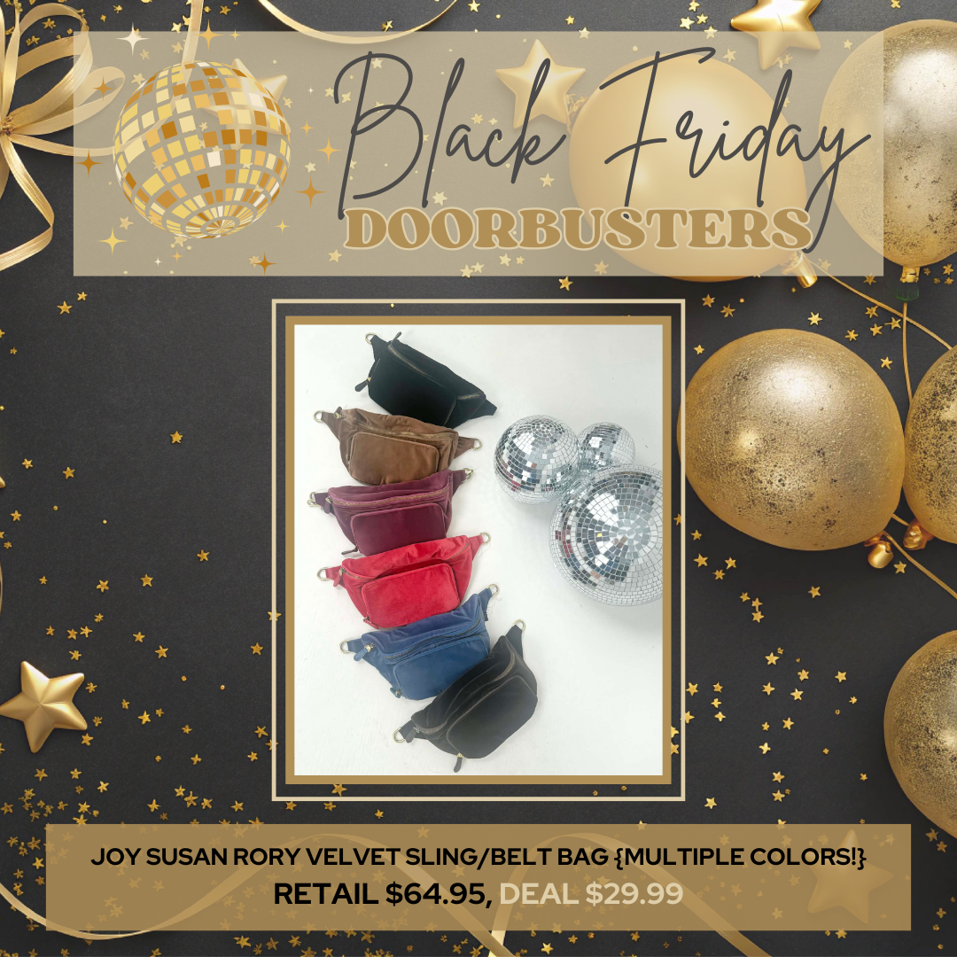 BLACK FRIDAY DEAL!! Joy Susan Rory Velvet Sling/Belt Bag {Multiple Colors!} - KaraMarie