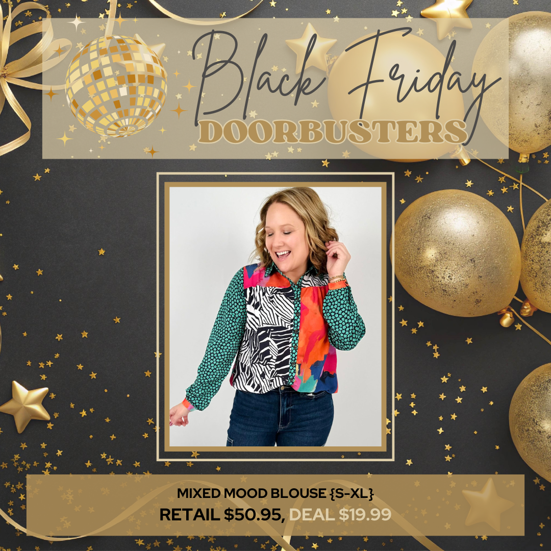 BLACK FRIDAY DEAL!! Mixed Mood Blouse {S-XL} - KaraMarie