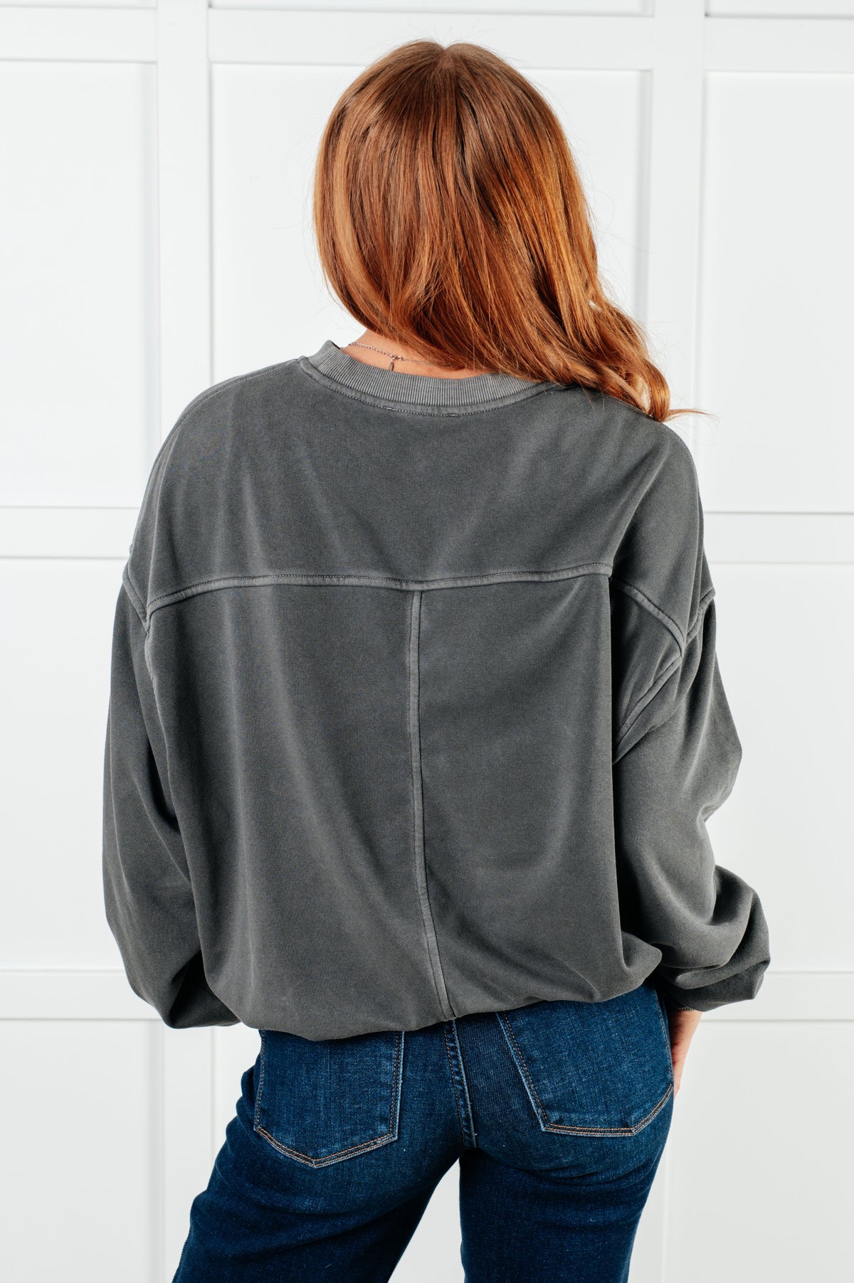 Beyond the Basics Pullover in Ash Black - KaraMarie