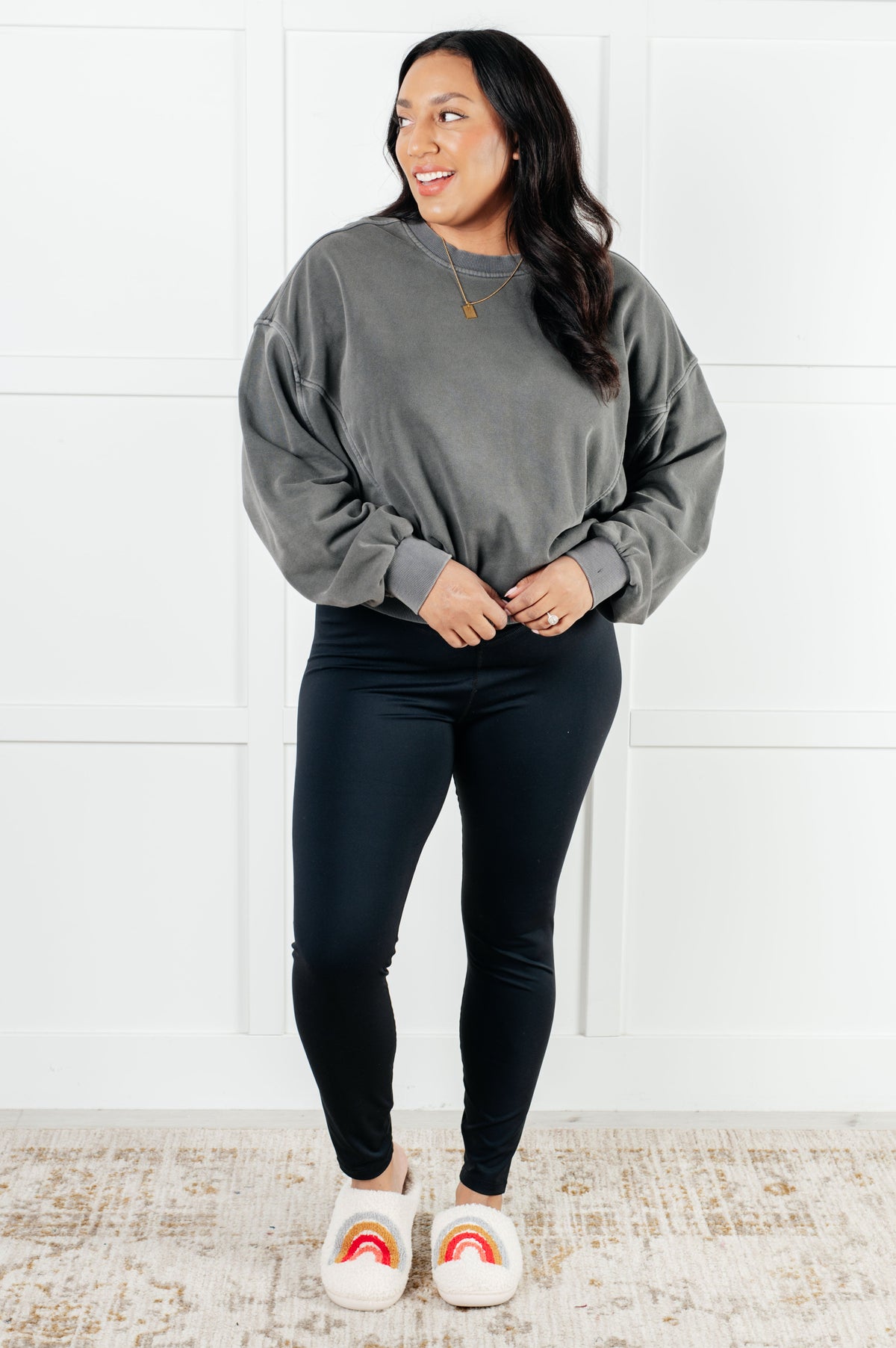 Beyond the Basics Pullover in Ash Black - KaraMarie