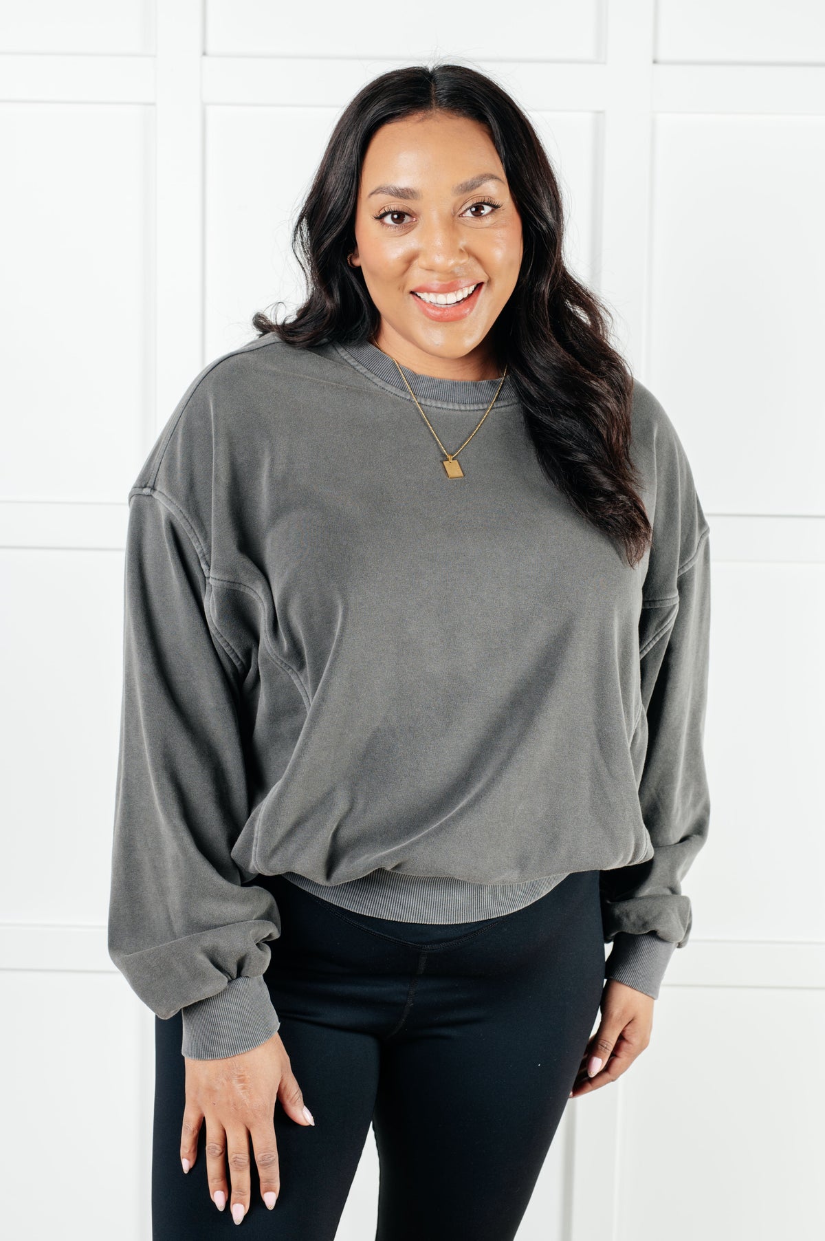 Beyond the Basics Pullover in Ash Black - KaraMarie