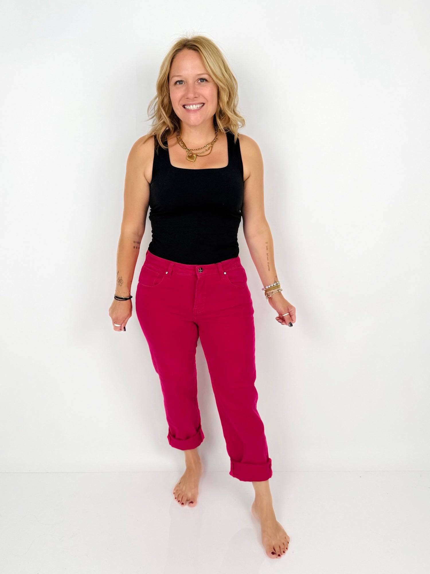Risen Fuchsia Fusion Cuffed Pants {1-3X}