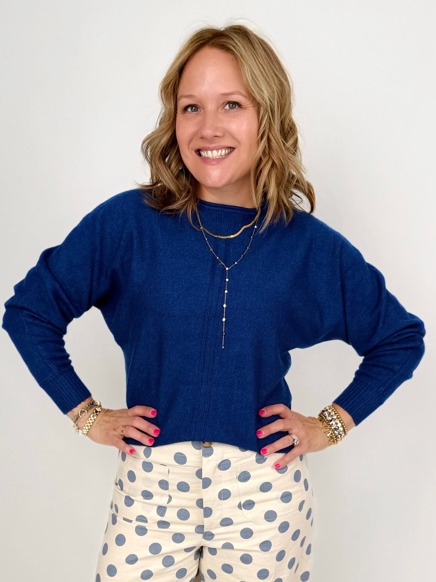 The Seamline Sweater - Navy {S-3X}
