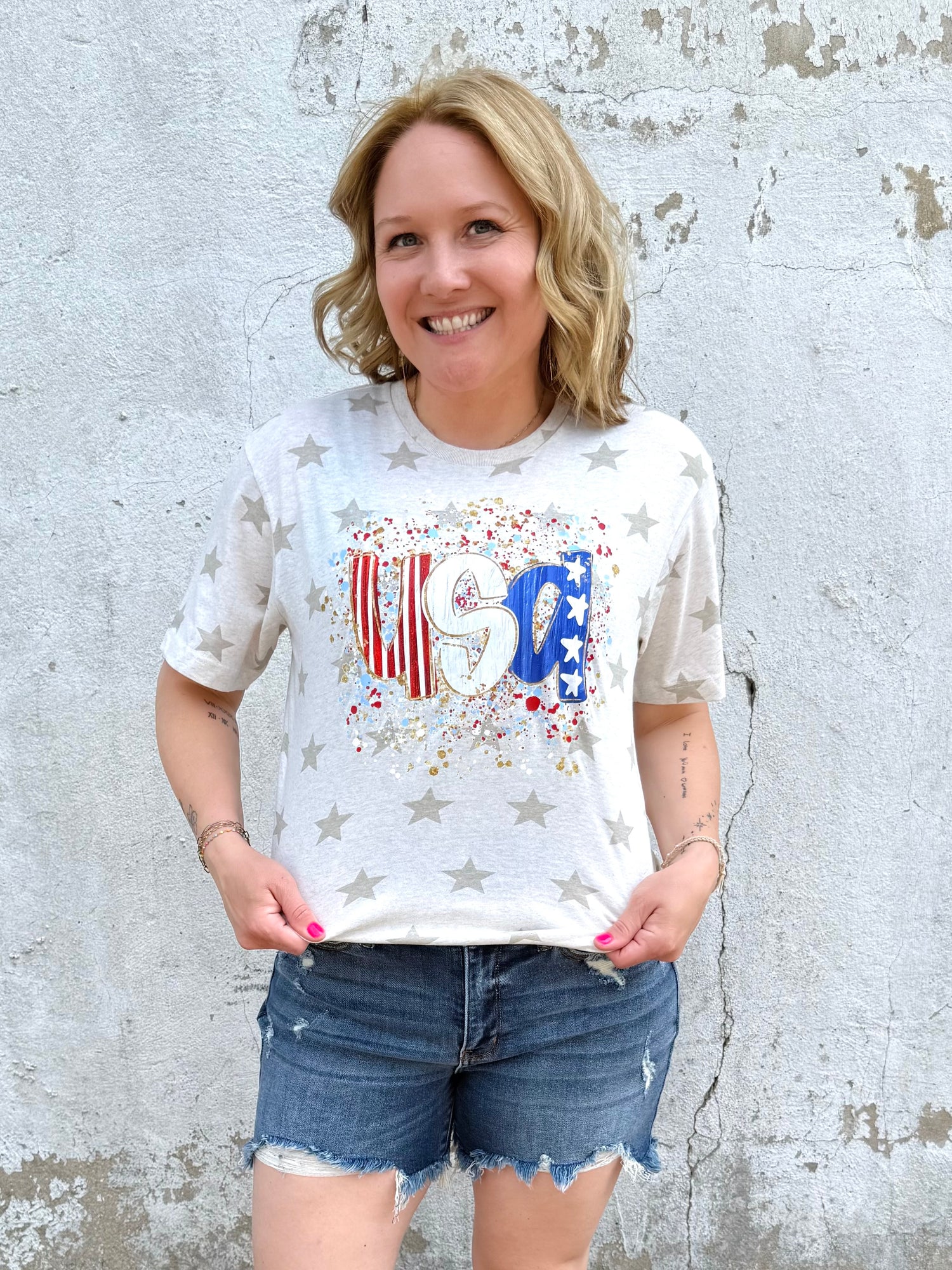 USA Splatter Graphic Tee {Custom Order!}