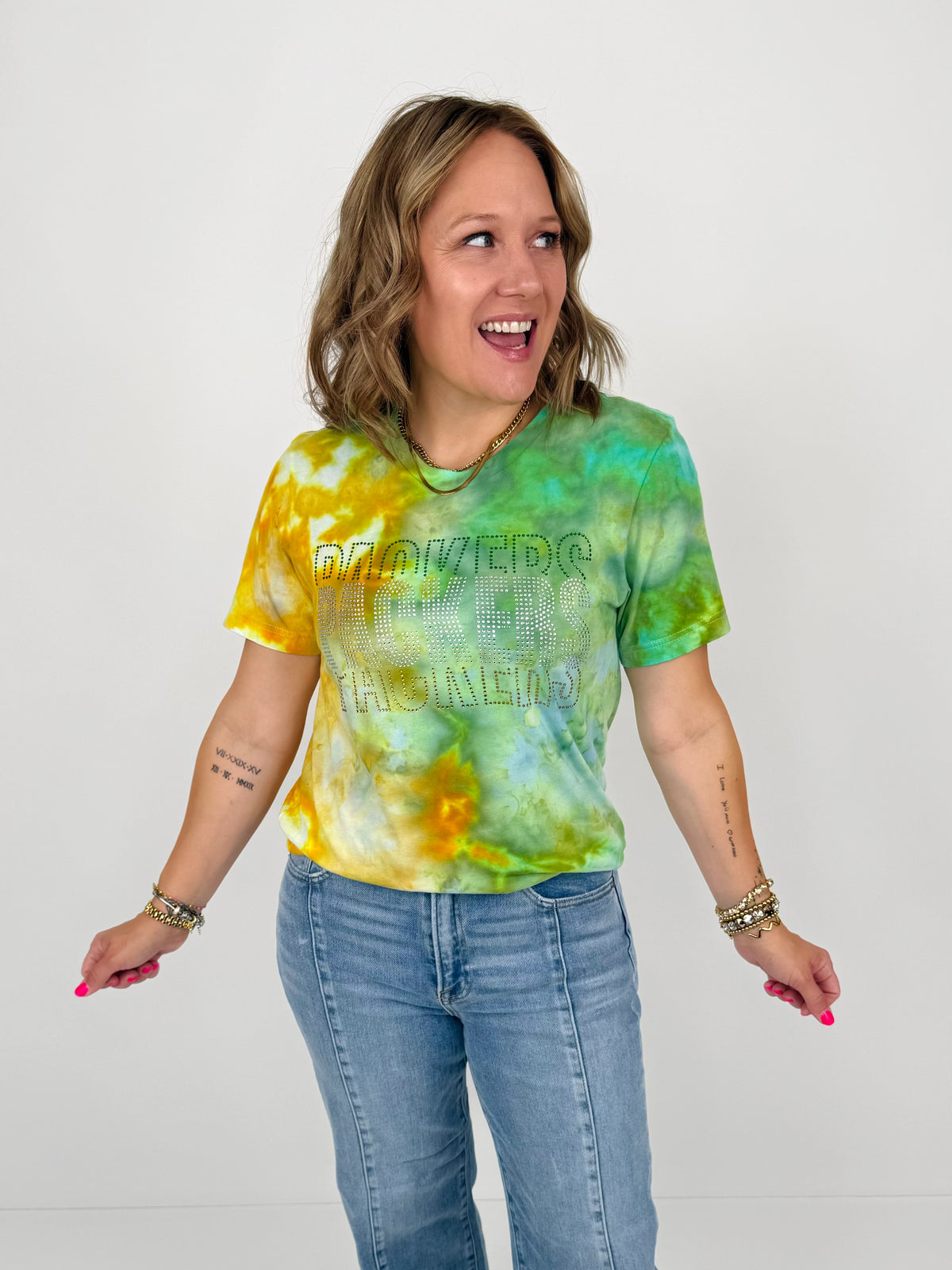 PACKERS Game Day Glam Rhinestone Tee {S-3X}