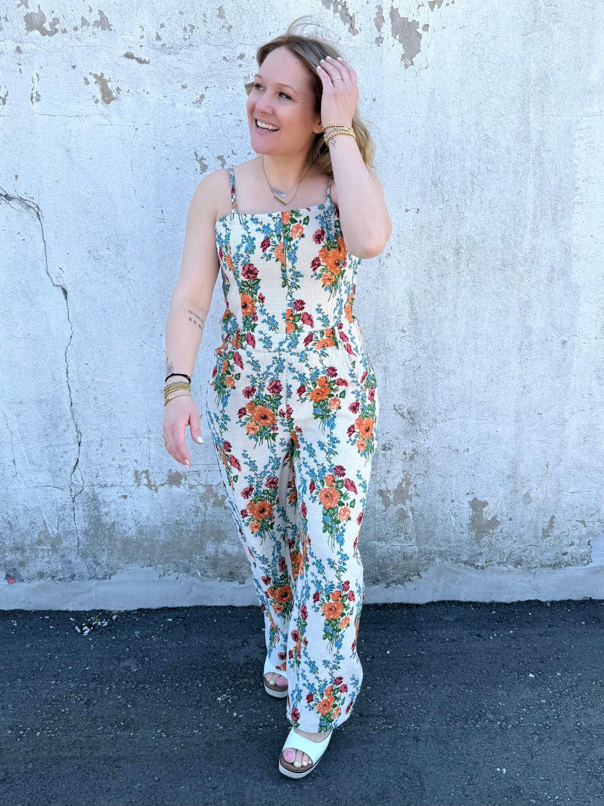 Floral Escape Jumpsuit {S-3X} - KaraMarie