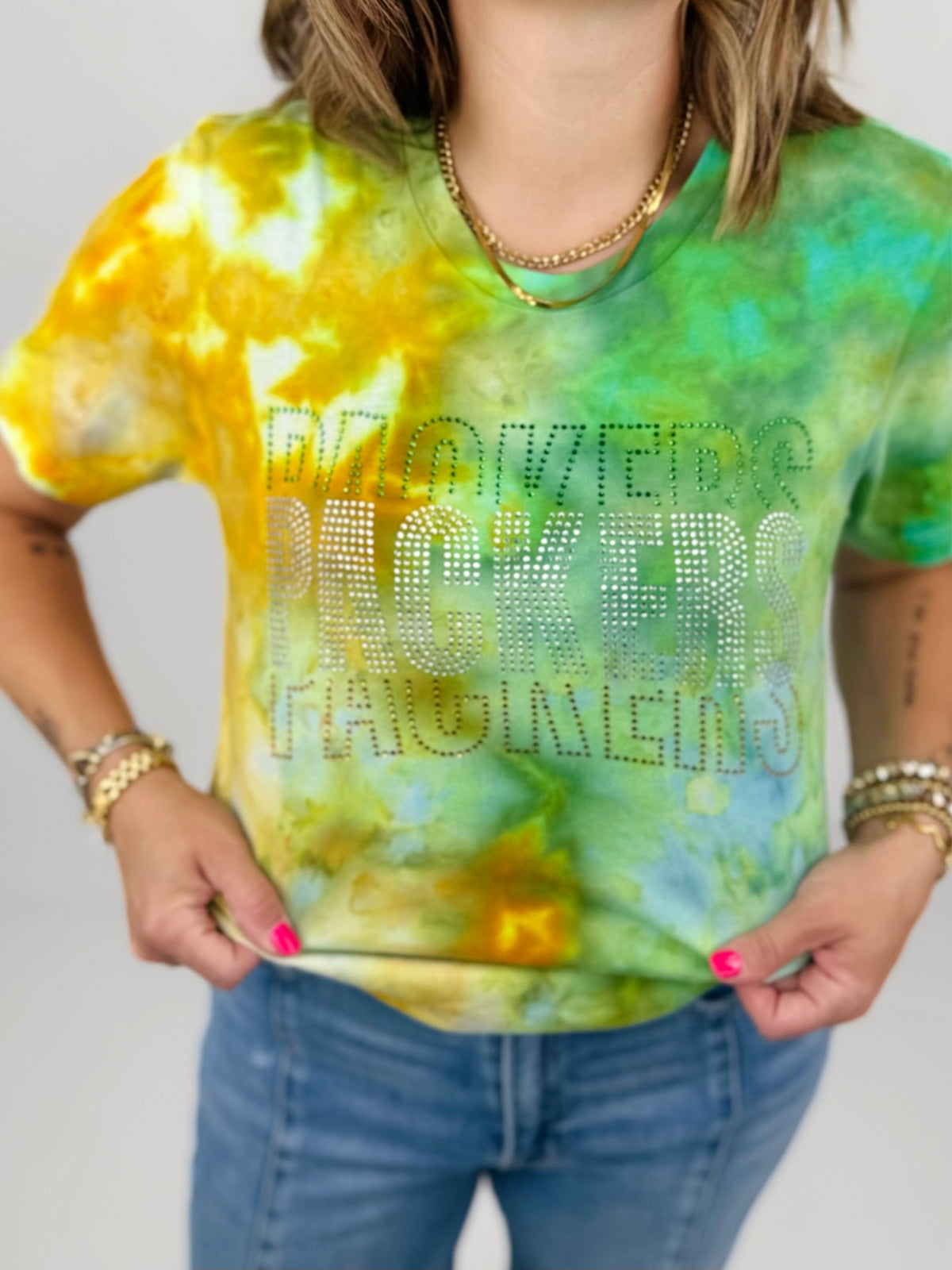 PACKERS Game Day Glam Rhinestone Tee {S-3X}