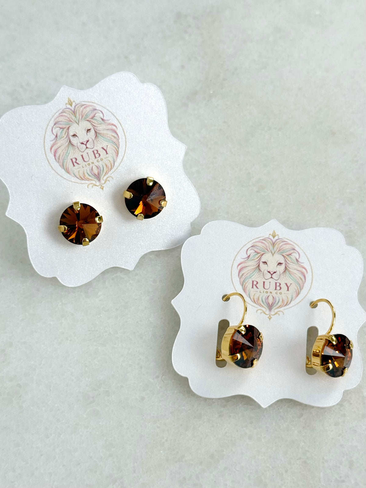 The Dottie Earrings :: Golden Hour Collection :: Smoked Topaz