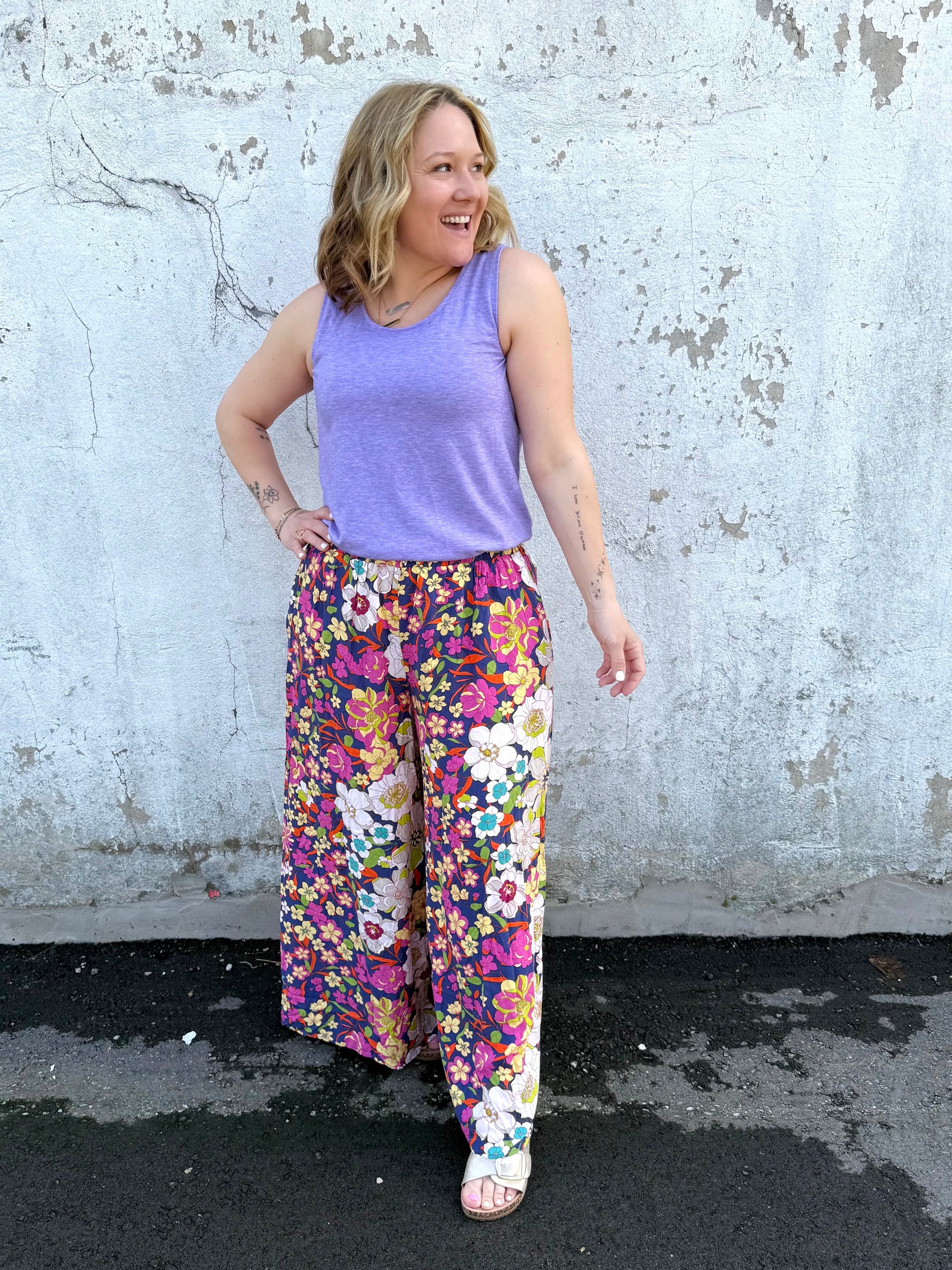 Wildflower Whisper Palazzo Pants {S-L} - KaraMarie