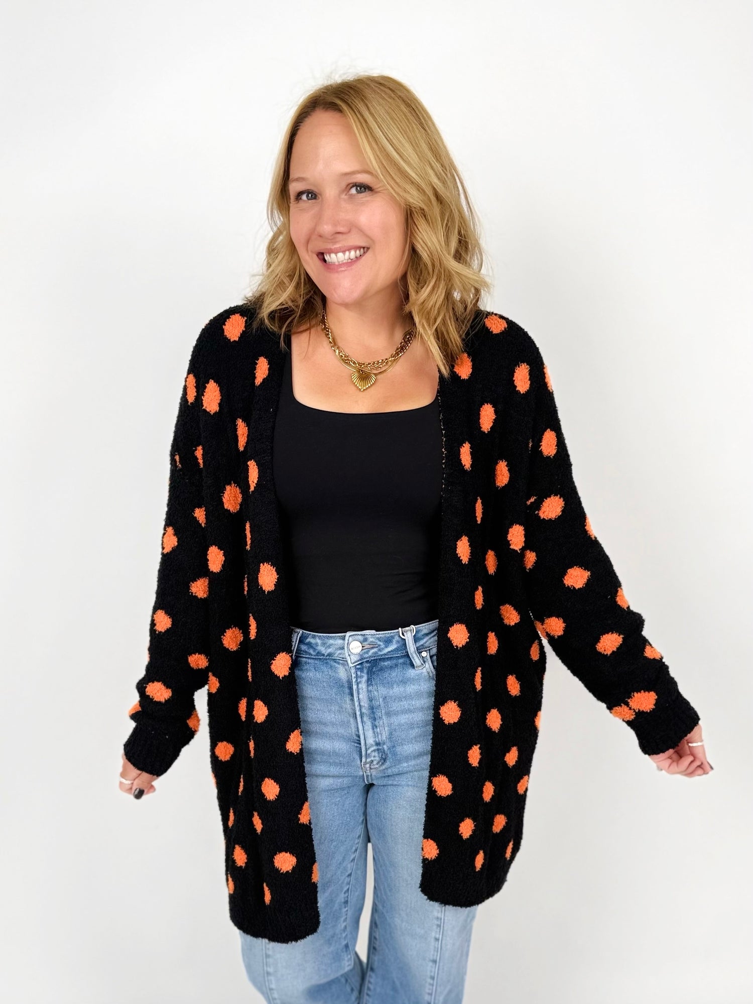 Blakeley Boo Crew Reversible Cloud Cardigan - Dots {OS/Curvy}